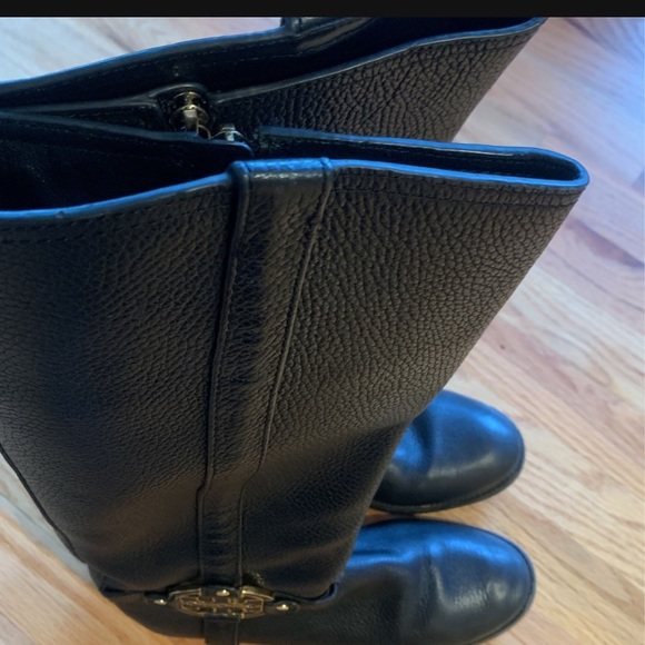 Tory Burch logo Riding Boots - Picture 9 of 11